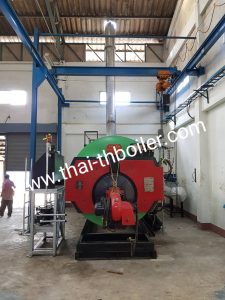 -Horizontal Fire(Smoke) Tube Boiler, Evaporation:3,000 Kg/Hr., Fuel : Heavy Oil